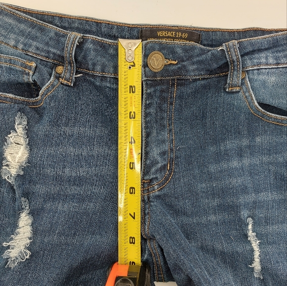 Versace 1969 mid rise skinny distressed jeans size 29 - Picture 8 of 9